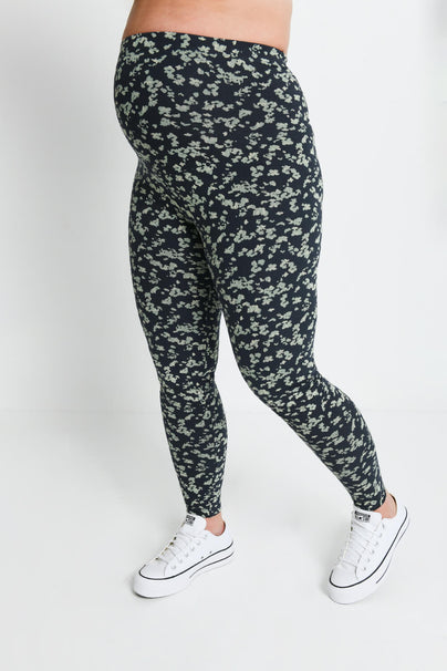 Legging de grossesse Everyday - Marine/Vert Floral