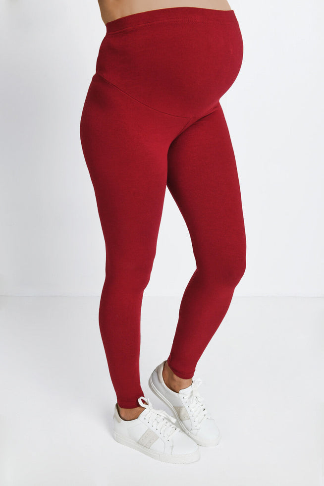 Maternity Everyday Leggings - Red Wine