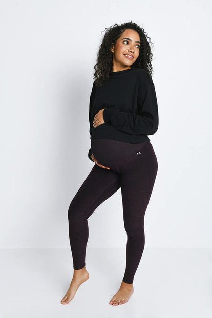 Legging de grossesse ultradoux Ultimate - Winter Berry Marl