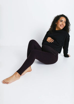 Legging de grossesse ultradoux Ultimate - Winter Berry Marl