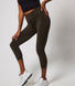 Legging de sport court taille haute Focus - Olive Vert