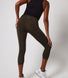 Legging de sport court taille haute Focus - Olive Vert