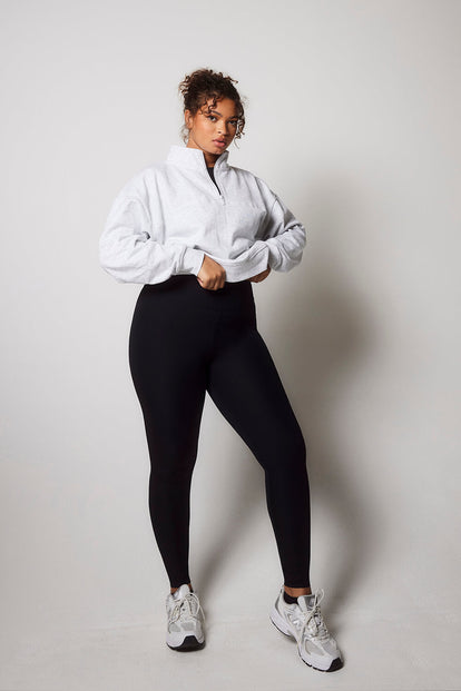 Legging côtelé grande taille - Noir