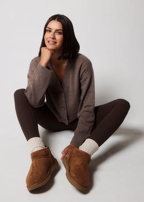 Legging côtelé - Espresso Brown