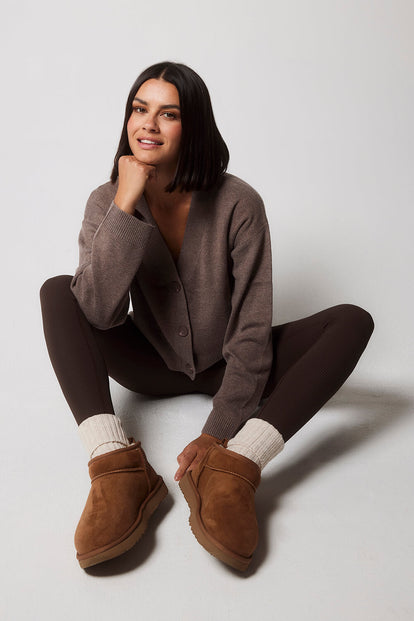 Legging côtelé - Espresso Brown