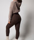 Legging côtelé grande taille - Espresso Brown