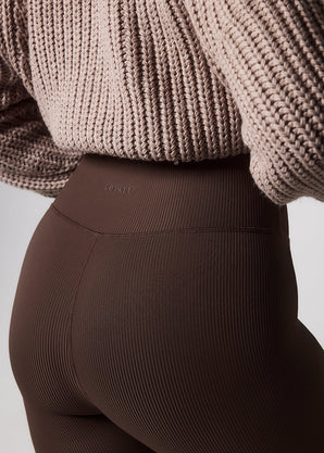 Legging côtelé grande taille - Espresso Brown