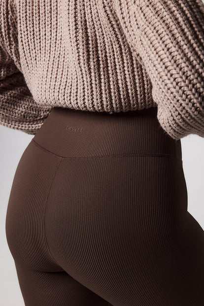 Legging côtelé grande taille - Espresso Brown