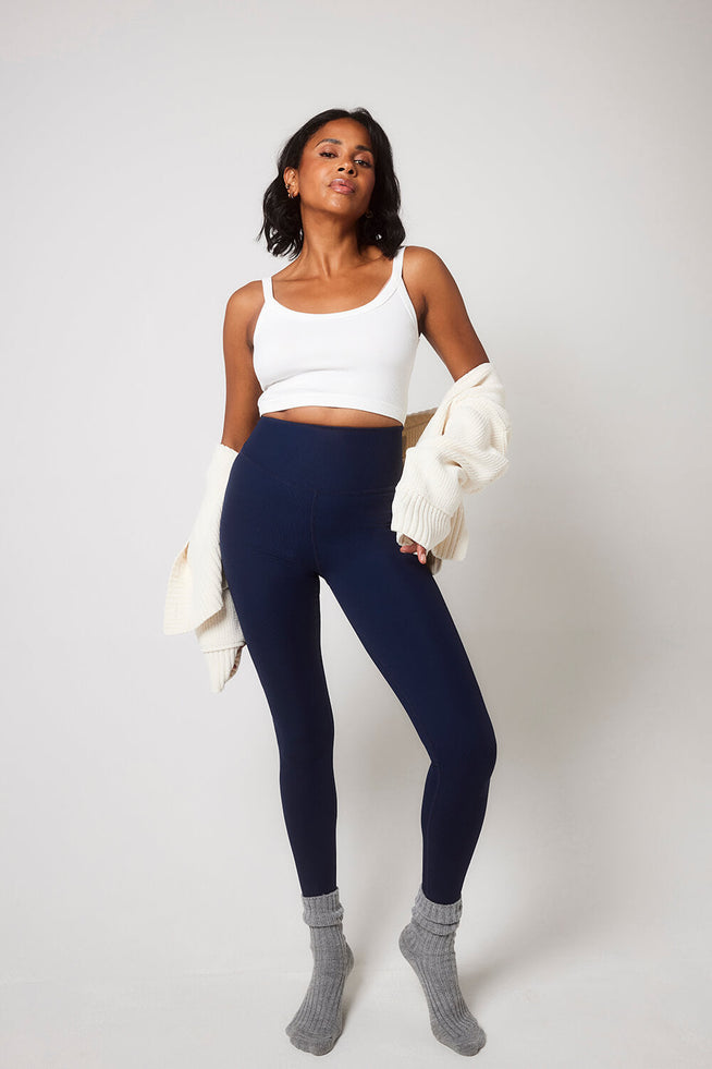 Legging côtelé - Navy