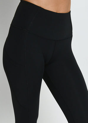 Legging de sport court taille haute Energise - Midnight Noir