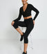 Legging de sport court taille haute Energise - Midnight Noir