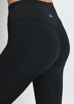 Legging de sport court taille haute Focus - Midnight Noir