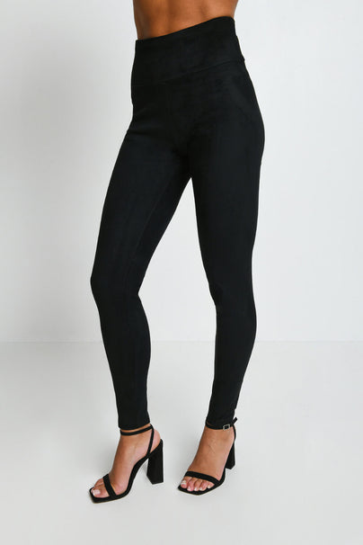 Legging effet daim - Noir