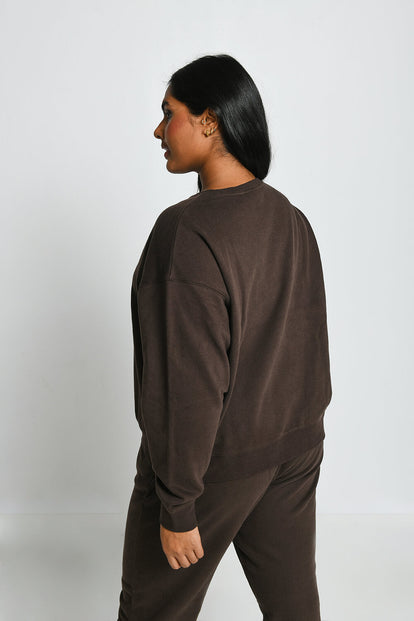 Sweat confort grande taille Everyday - Espresso Marron