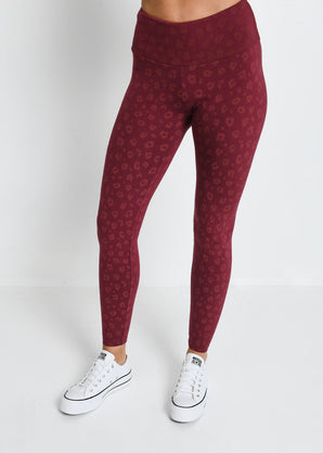 Legging taille haute Everyday - Burgunder Animal Print