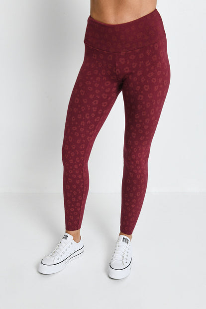 Legging taille haute Everyday - Burgunder Animal Print