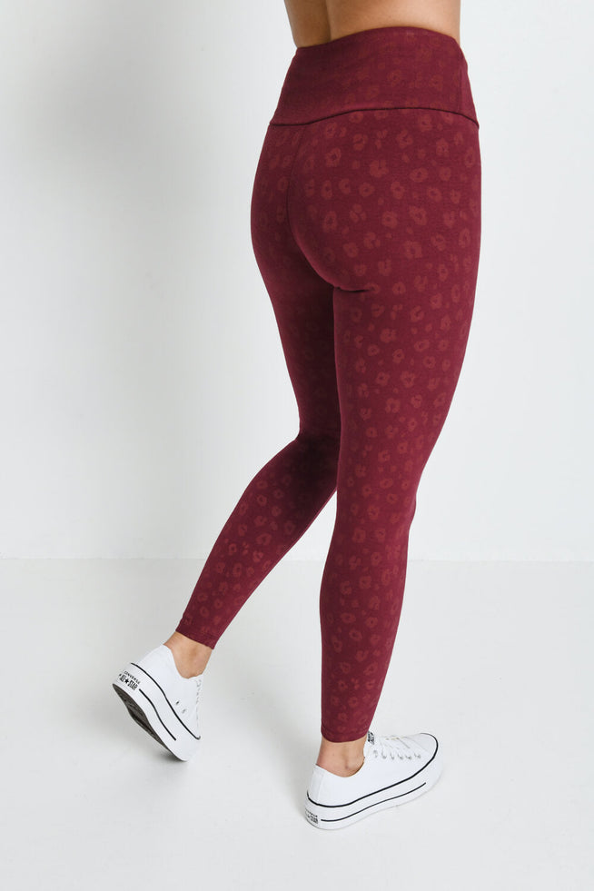 Legging taille haute Everyday - Burgunder Animal Print