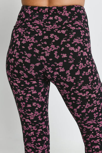 Legging taille haute Everyday - Noir/Burgunder Floral