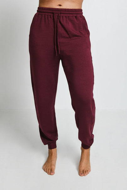 Pantalon de jogging Lounge-Luxe - Dark Cherry