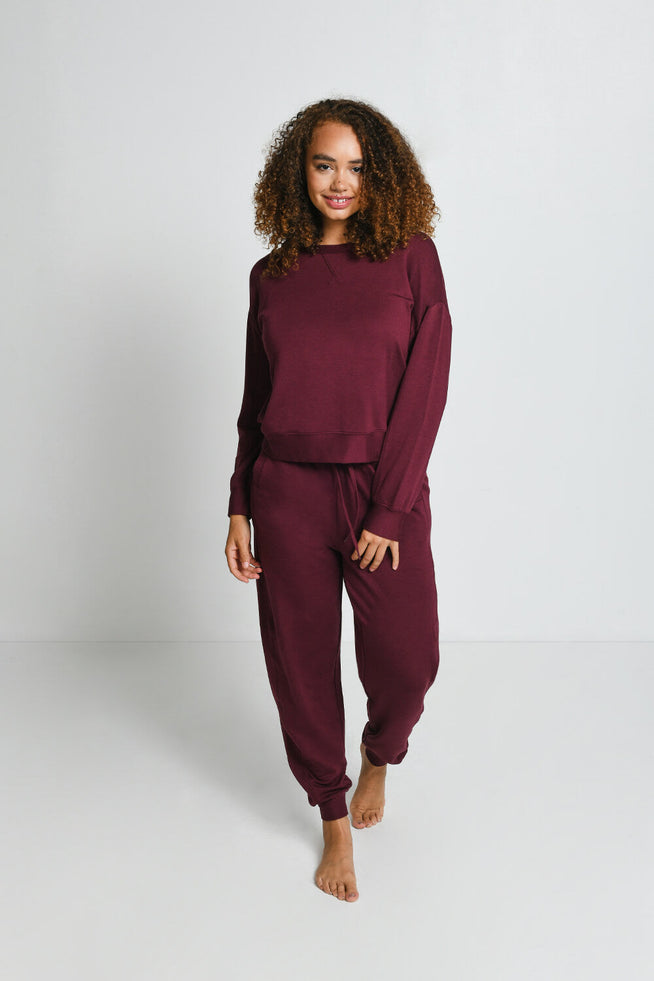 Sweat Lounge-Luxe - Dark Cherry