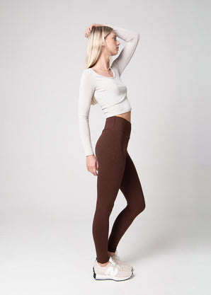 Legging taille haute Everyday - Chocolat