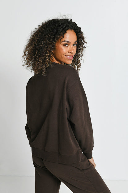 Sweat confort Everyday - Espresso Marron