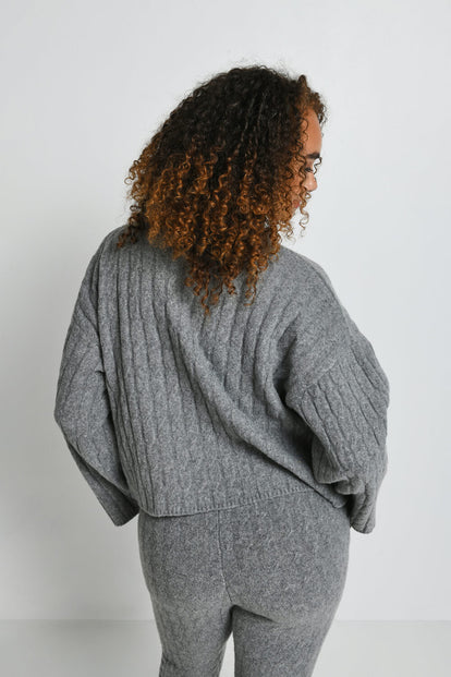 Pull torsadé - Gris