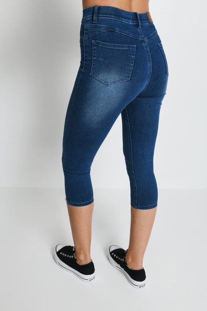 Jegging court - Mid Bleu