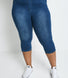 Jegging court grande taille - Mid Bleu