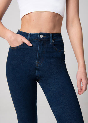 Jean Mom slim - Dark Bleu