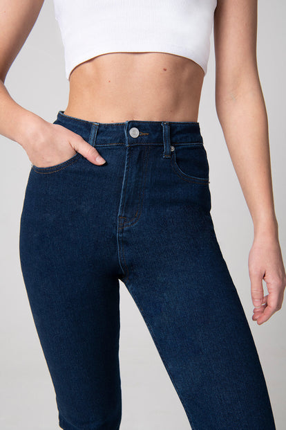 Jean Mom slim - Dark Bleu