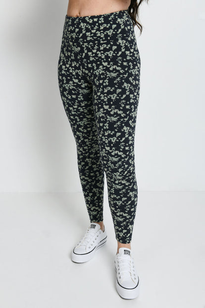 Legging taille haute Everyday - Marine/Vert Floral