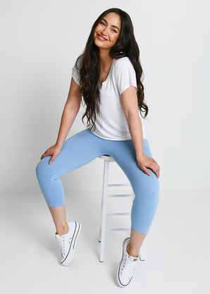 Legging court Everyday - Powder Bleu