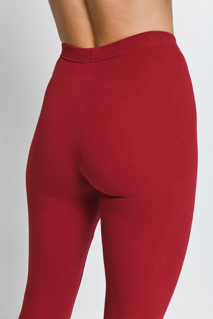 Everyday Cropped Leggings - Red Wine