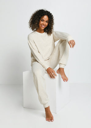 Sweat Lounge-Luxe - Vanilla Marl