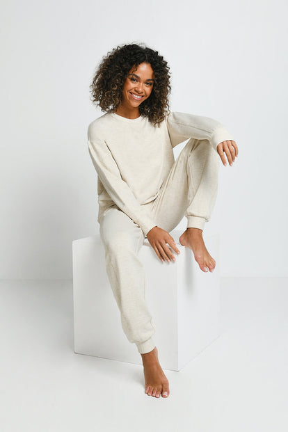 Sweat Lounge-Luxe - Vanilla Marl