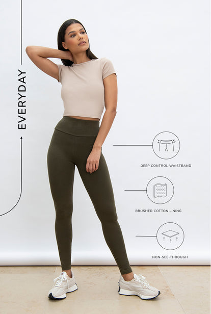 Legging taille haute Everyday - Kaki